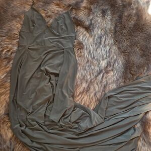 Elegant Olive Green Maxi Dress